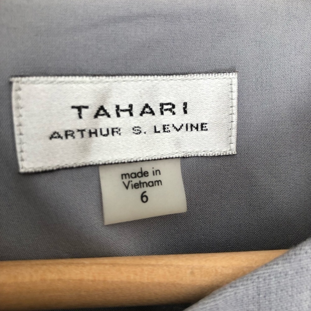 Tahari Gray Sleeveless Sheath Dress - Picture 5 of 15